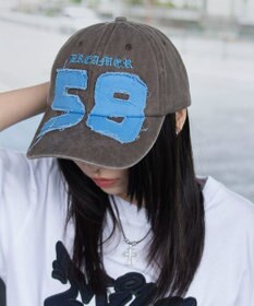 WEGO ナンバリングアップリケキャップ