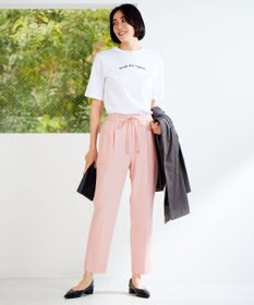 自由区 L ライトフィールジャージータックテーパード パンツ