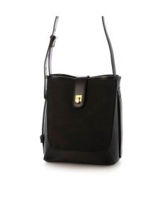 UNBILLION カシュカシュ cachecache / スエード調×スムースおこし金具ショルダーバッグ