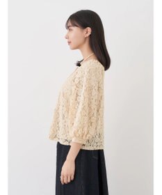 earth music&ecology フラワーレースブラウス
