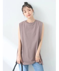 earth music&ecology ボクシーノースリーブチュニック