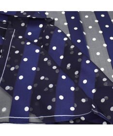 Marca 【Marcaオリジナル】サテンストライプドット 小判 サテンストライプ スカーフ