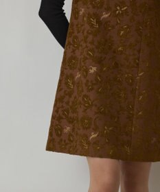 GRACE CONTINENTAL サラサジャガードミニワンピース