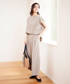 UNFILO 【接触冷感/吸水速乾】サマーセットアップ ブラウス