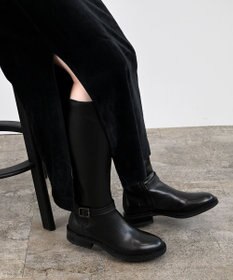 Pointer 本革ベルトデザイン 裏起毛 ロングブーツ