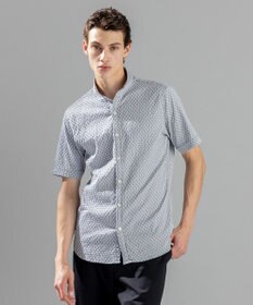 JOSEPH HOMME トライジャガードストレッチ ウイングカラー半袖シャツ
