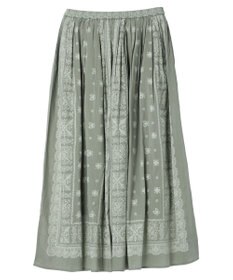 CRAFT STANDARD BOUTIQUE パネル柄マキシギャザースカート