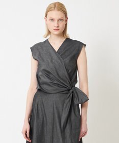 BEIGE， POMEGRANATE / カシュクールブラウス