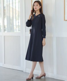 Tiaclasse 【セレモニー・洗える】ハートネックくるみ釦ワンピース