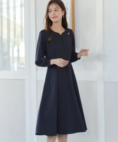 Tiaclasse 【セレモニー・洗える】ハートネックくるみ釦ワンピース