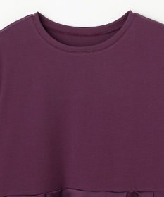 ANY L 【WEB限定】サテンコンビペプラムカットソー