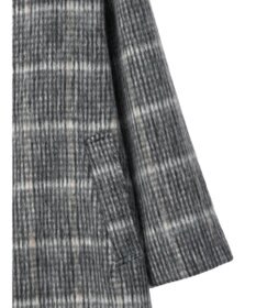 Green Parks コクーンシルエットチェックシャギーコート