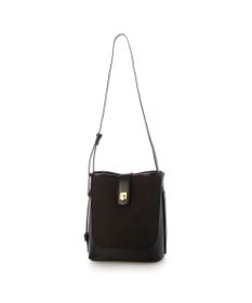 UNBILLION カシュカシュ cachecache / スエード調×スムースおこし金具ショルダーバッグ