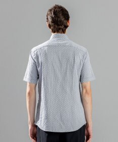 JOSEPH HOMME トライジャガードストレッチ ウイングカラー半袖シャツ