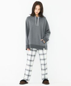 JOSEPH ABBOUD MOUNTAIN 【SPACE／UNISEX】フランネルジャージーブロック パンツ