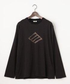 JOSEPH ABBOUD 【柔らかな肌触り】ソフトスムースダイヤロゴプリント Tシャツ