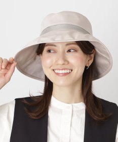 MOONBAT 【遮光100％/遮熱/UV】HIROKO KOSHINO(ヒロコ コシノ)遮光シアー カサブランカ 帽子 ゆったりMサイズ 手洗い可能/サイズ調整可能/日本製