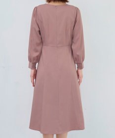 Tiaclasse 【セレモニー・洗える】ハートネックくるみ釦ワンピース