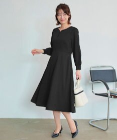 Tiaclasse 【セレモニー・洗える】ハートネックくるみ釦ワンピース