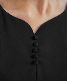 Tiaclasse 【セレモニー・洗える】ハートネックくるみ釦ワンピース