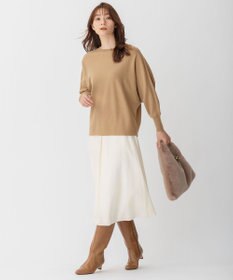 自由区 【洗える】ウォッシャブルハイカウントフラノ タックスカート