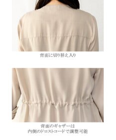 Tiaclasse L 【洗える】シルエットの変化を楽しめる麻調ドロストジャケット