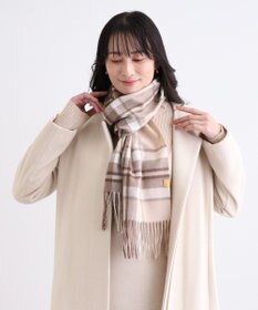 WEB限定【洗える】ミエル (miel) カシミヤ100％ チェック