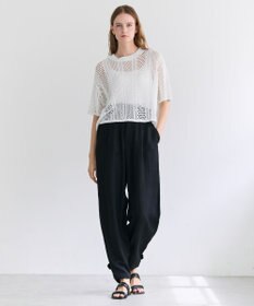 BEIGE， ATACAM / パターンメッシュ ハーフニット