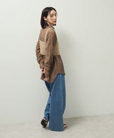 Green Parks ＳＥＴ２点ラメシャギービスチェ＋シャツ