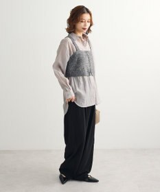 Green Parks ＳＥＴ２点ラメシャギービスチェ＋シャツ