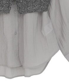 Green Parks ＳＥＴ２点ラメシャギービスチェ＋シャツ