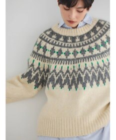 AMERICAN HOLIC フェアアイル柄ニットプルオーバー