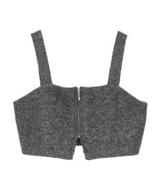 Green Parks ＳＥＴ２点ラメシャギービスチェ＋シャツ