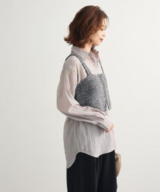 Green Parks ＳＥＴ２点ラメシャギービスチェ＋シャツ