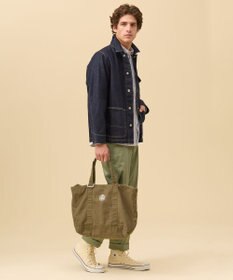 J.PRESS MEN コットンキャンバス オーバルトートバッグ