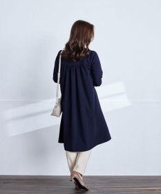 Tiaclasse L 【洗える】バックギャザーハートネックAラインワンピース