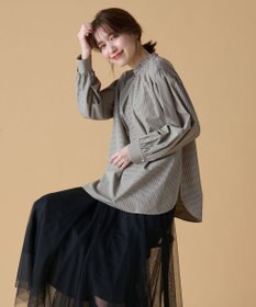 ANY L 【UVカット/抗菌防臭/速乾】エニィファンクション　フリルモックブラウス