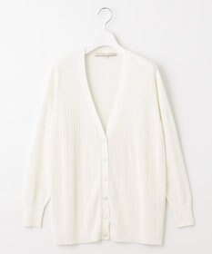 自由区 【洗える・XSサイズあり】ハイツイストコットンアセテート カーディガン