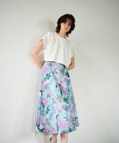 GRACE CONTINENTAL フルーツ刺繍フレアスカート