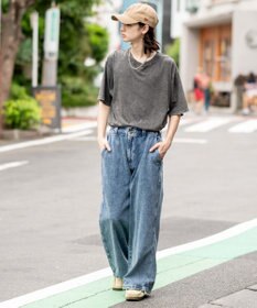 WEGO ローライズバギーフレアデニムパンツ