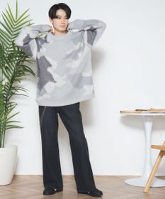 WEGO モヘアライク総柄BIGプルオーバー