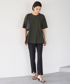 UNFILO ハーフスリーブ ペプラムニット