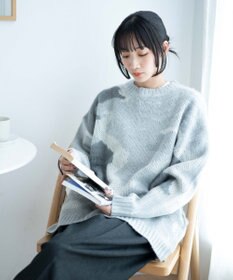 WEGO モヘアライク総柄BIGプルオーバー