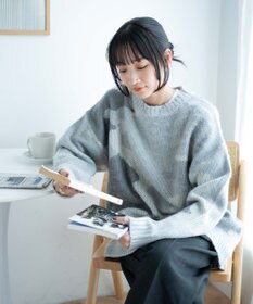 WEGO モヘアライク総柄BIGプルオーバー