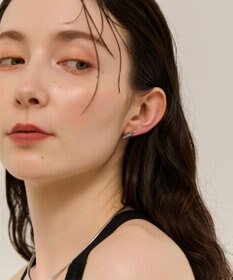Phoebe 〈金属アレルギー対応〉デュオバービジューイヤリング　シルバー/ニッケルフリー
