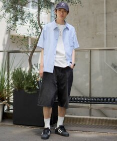 WEGO クロップドSSサッカーストライプシャツ