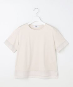 J.PRESS LADIES 【シーンレスに活躍】コットンスムース シアーデザイン カットソー
