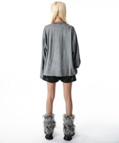 WEGO 【ユニセックス着用ITEM/MLサイズ展開】コールドダイダメージアップリケT（LS）