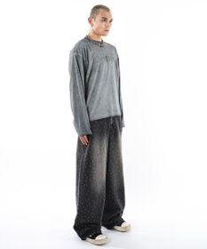 WEGO 【ユニセックス着用ITEM/MLサイズ展開】コールドダイダメージアップリケT（LS）