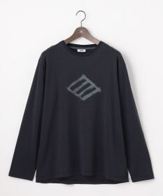 JOSEPH ABBOUD 【柔らかな肌触り】ソフトスムースダイヤロゴプリント Tシャツ